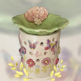 „Duftschale aus Keramik – passend zum Stövchen, einfach entnehmbar zum Reinigen und Befüllen“