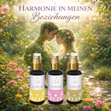 3er Duftset Erzengel Aura-Spray Zeidurah HARMONIE IN MEINEN BEZIEHUNGEN mit Paarmotiv