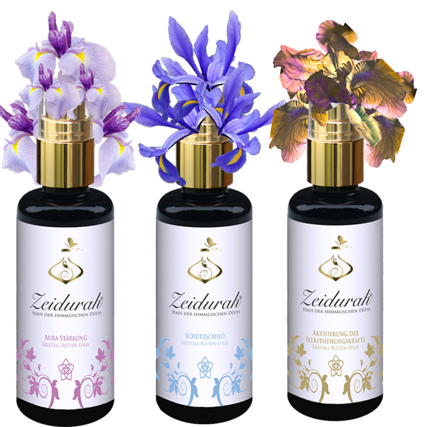 „Zeidurah Starter-Set Kristall-Blüten-Sprays – Schutzschild, Aura Stärkung & Selbstheilung – energetisches Pflegeset für Schutz, Stabilität und innere Balance“